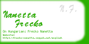 nanetta frecko business card
